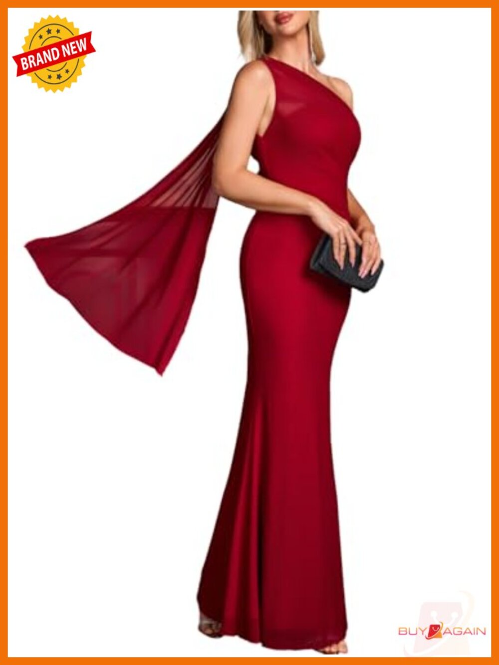 One Shoulder Bodycon Maxi Dress Ruched Mesh Formal Wedding Guest